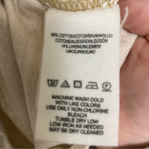 Free People High Waist Paperbag Mini linen blend Skirt size 6 - Picture 15 of 15